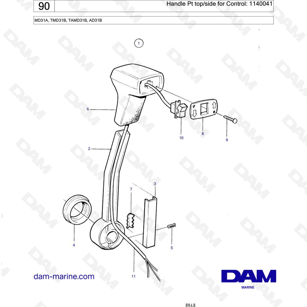 Spare Parts And Exploded Views For Volvo Penta TAMD31